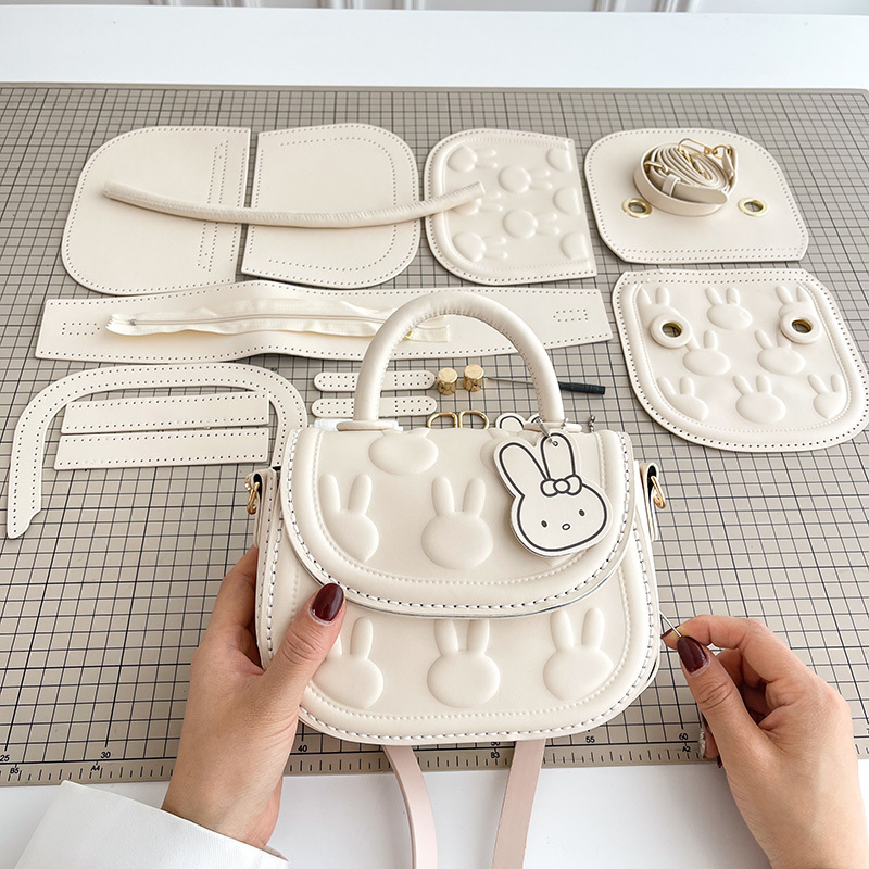 Rabbit Bag DIY Handmade Bag LAOSHU Knitting Material Kit Gift for Girlfriend or Best Friend Saddle Bag Crossbody Bag