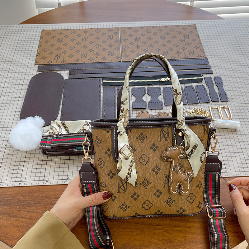 DIY Handmade Tote Bag, Self-Made Materials, Weaving, Same Style as on Douyin, Gift for Girlfriend, Gift for Best Friend
