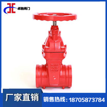  Grooved dark rod gate valve Z85X-16Q clamp connection soft seal gate valve manual fire gate valve valve