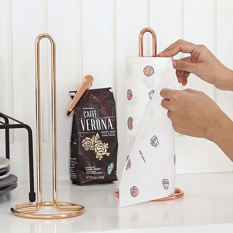 Cozyhome Yihe Nordic multi-functional metal wrought iron dining room tissue holder kitchen dressing room roll toilet paper holder ornament