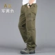 Mùa thu mới đa chức năng ngoài trời quần âu nam quần yếm nhiều túi nam dài quần lỏng quần nam chiến thuật quần thun nam