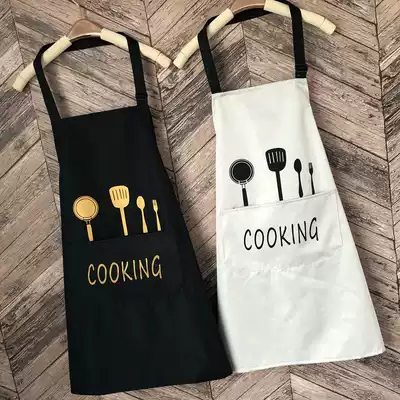Kitchen home waterproof apron, hand-to-hand fashion, oil-proof waist cooking adult female custom LOGO advertising printing