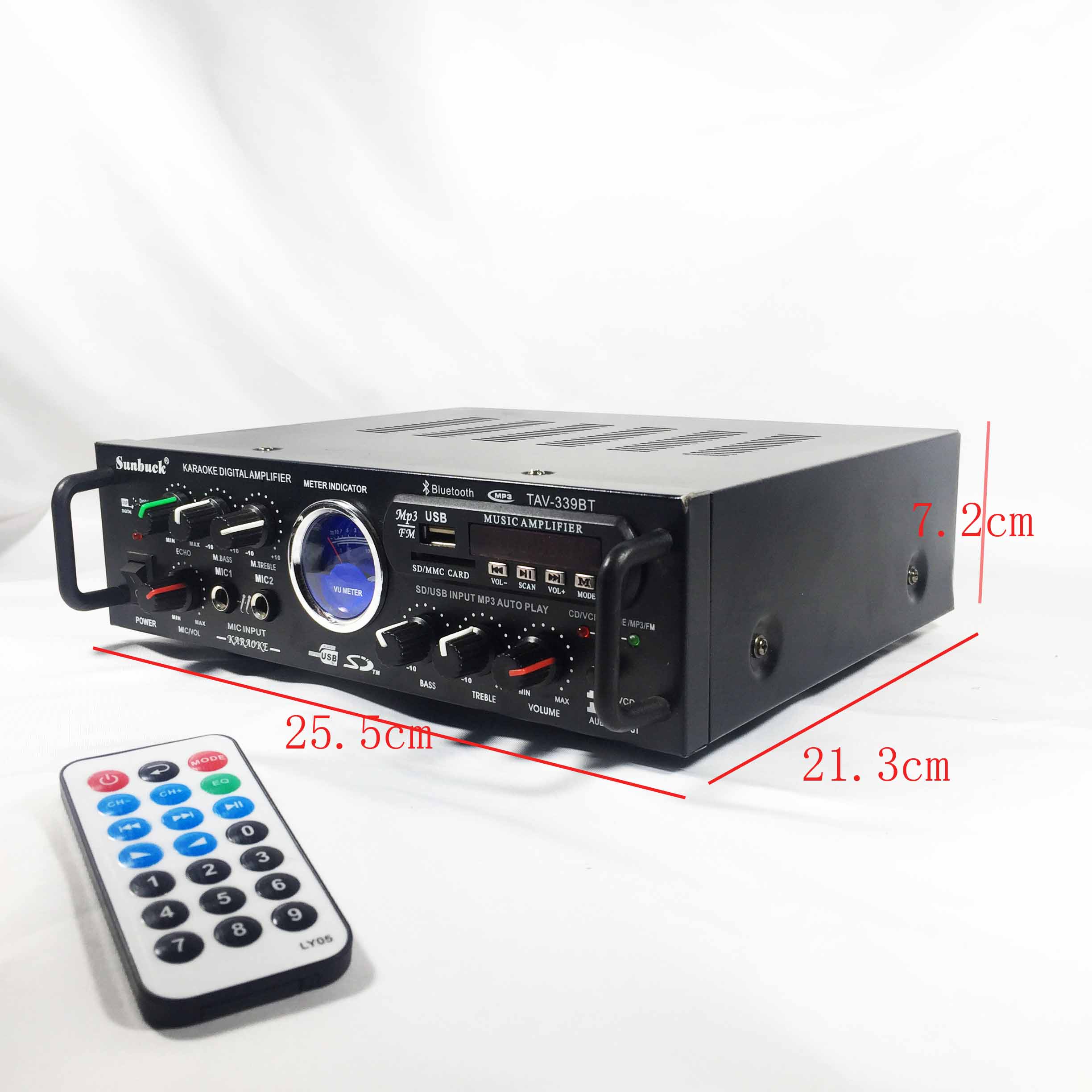 Home car KTV amplifier high-power audio speaker small amplifier Bluetooth AV amplifier professional fever grade