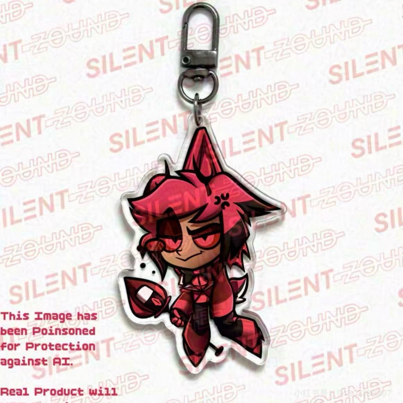 Hell Inn Student Keychain Alastor Adam Vox Cartoon Anime Two-Dimensional Backpack Pendant