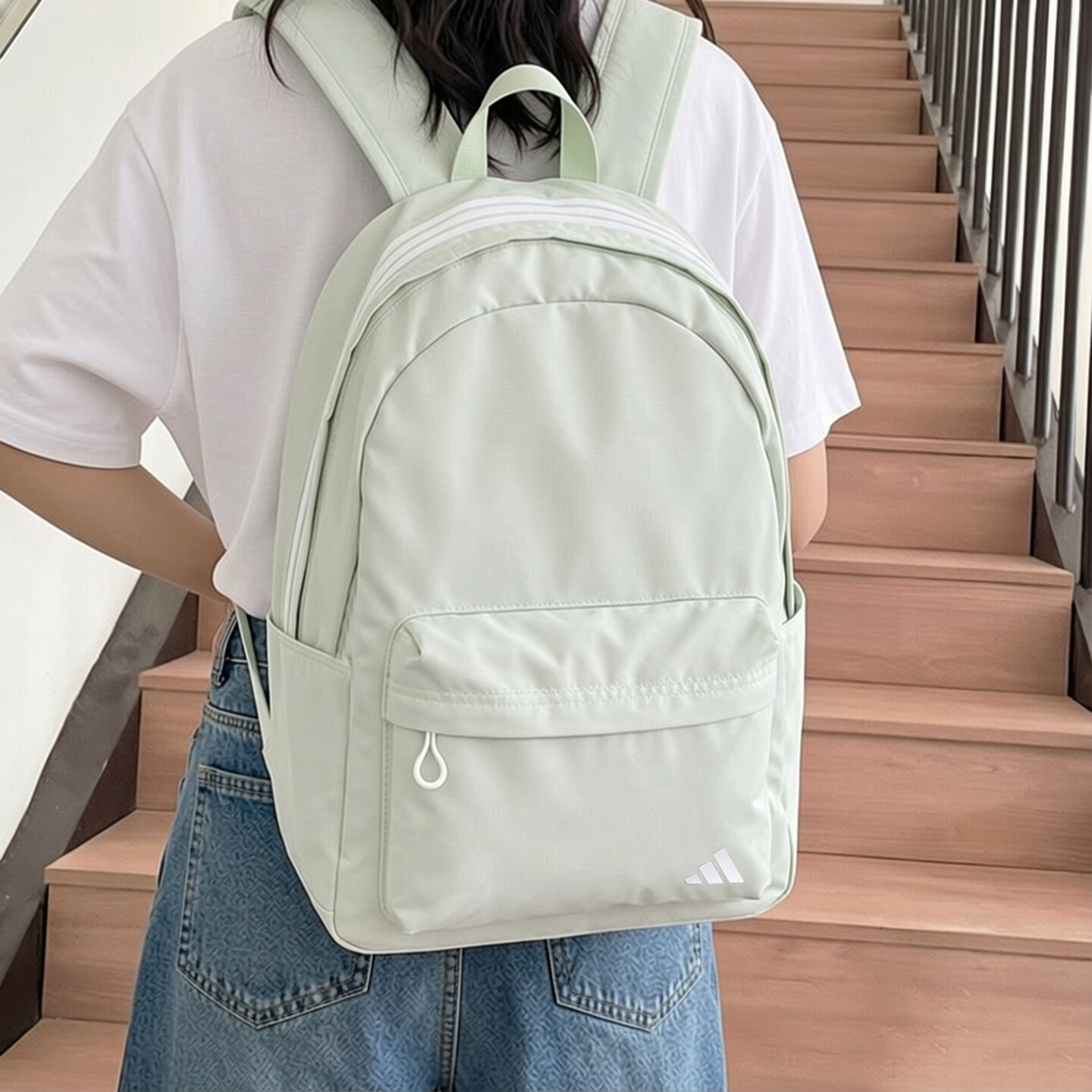 Authentic fake mint green backpack for men and women