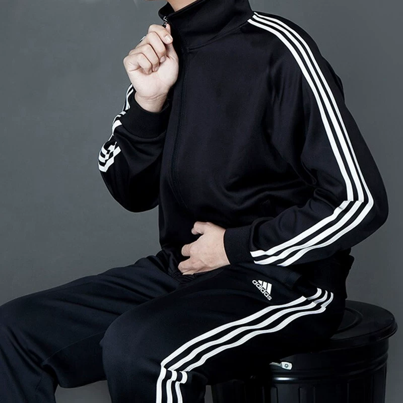 Adidas, осенняя спортивный костюм, куртка, штаны, комплект, свободный прямой силуэт