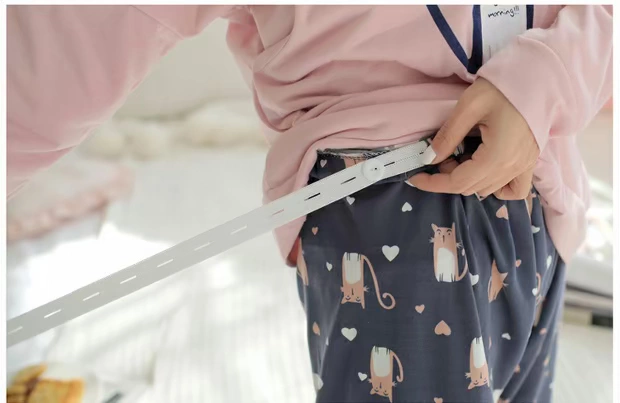 Quần áo giam giữ mùa hè mỏng cotton phụ nữ mang thai đồ ngủ bà bầu cho con bú quần áo mùa xuân và mùa thu sau sinh dịch vụ viện dưỡng thai - Giải trí mặc / Mum mặc