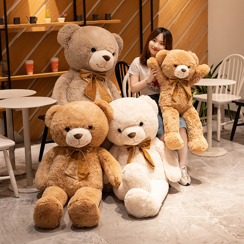 Big Bear Doll, Extra Large Bear Plush Toy, Teddy Bear Doll, Girls' Bed Cuddle Bear