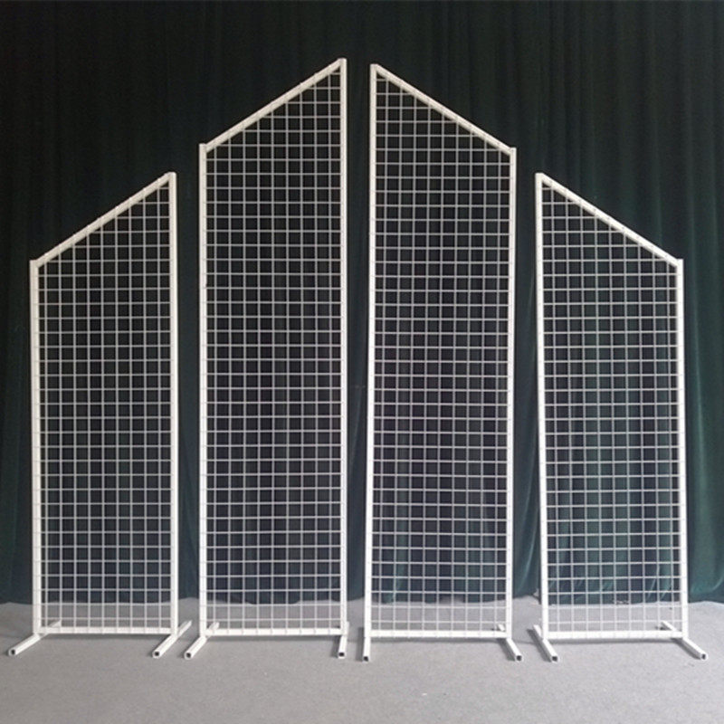 New wedding props iron art grid screen fitting wedding stage background grid screen geometry
