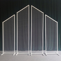 New wedding props wrought iron grid screen ornaments wedding stage background grid screen geometric road guide pendulum