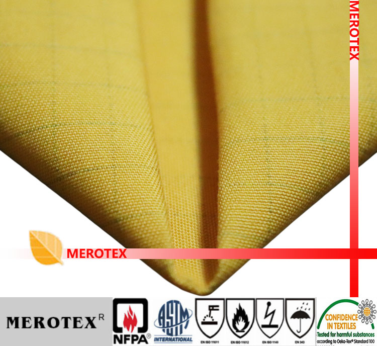 Ultra-value hot sell yellow all-cotton antistatic fireproof cloth fire special antistatic flame retardant fireproof fabric