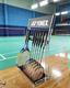 Badminton racket display rack, acrylic boutique metal rack, storage rack for home store, tennis racket display rack
