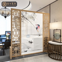 Fumu back pattern seat screen new Chinese living room bedroom decoration partition into the home solid wood mobile porch screen