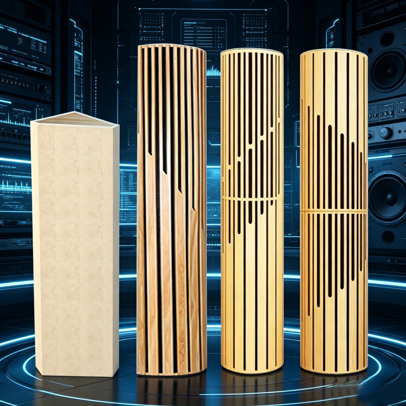 Recording Studio Low-Frequency Trap Sound-Absorbing Panels, Triangular Solid Wood Low-Frequency Traps for Room Corners, Corner Low-Frequency Traps Recording Studio Low-Frequency Trap Sound-Absorbing Panels, Triangular Solid Wood Low-Frequency Traps for Room Corners, Corner Low-Frequency Traps