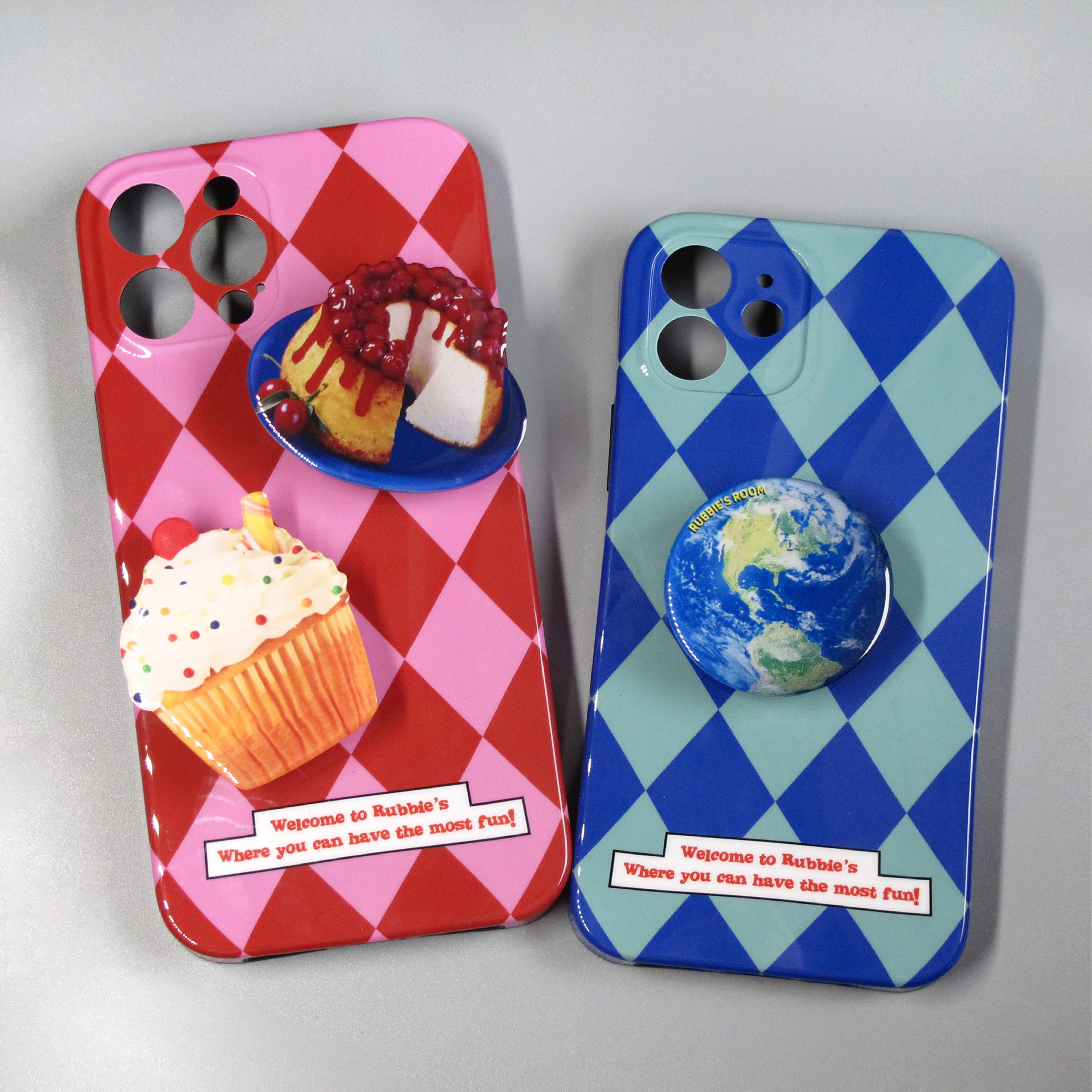 rubbie exclusive checkerboard mobile phone protective case imd all-inclusive soft case anti-fall fine hole suitable for iPhone