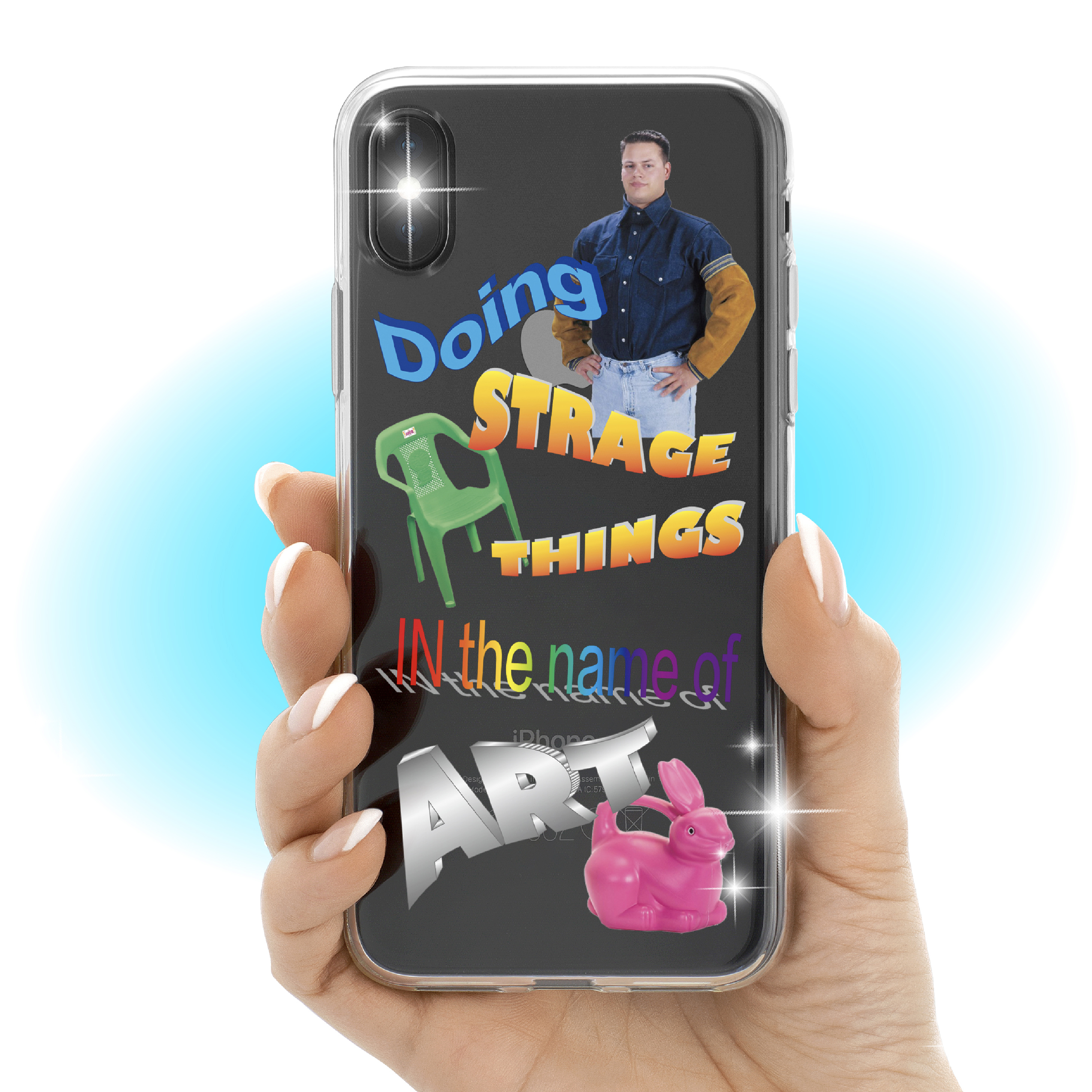 Rubbie exclusive mobile phone protective case creative transparent all-inclusive anti-fall suitable for iphone earth cool art student