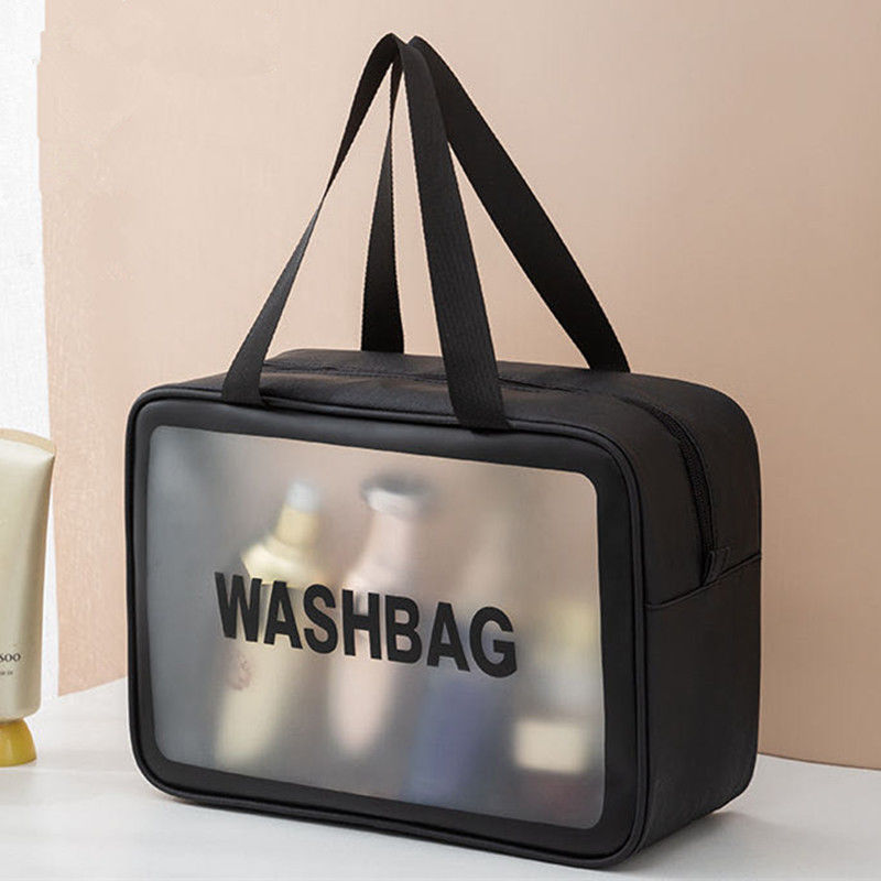 Portable Wash Bag Waterproof Bath Bag Bath bag Men's used bag Men's bath Dormitory Transparent Large Capacity Net Red