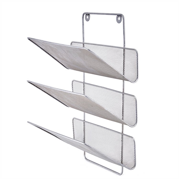 Iron Arts A4 three-tier wall-mounted shelf wall-mounted document shelf information shelf office storage for magazine office supplies