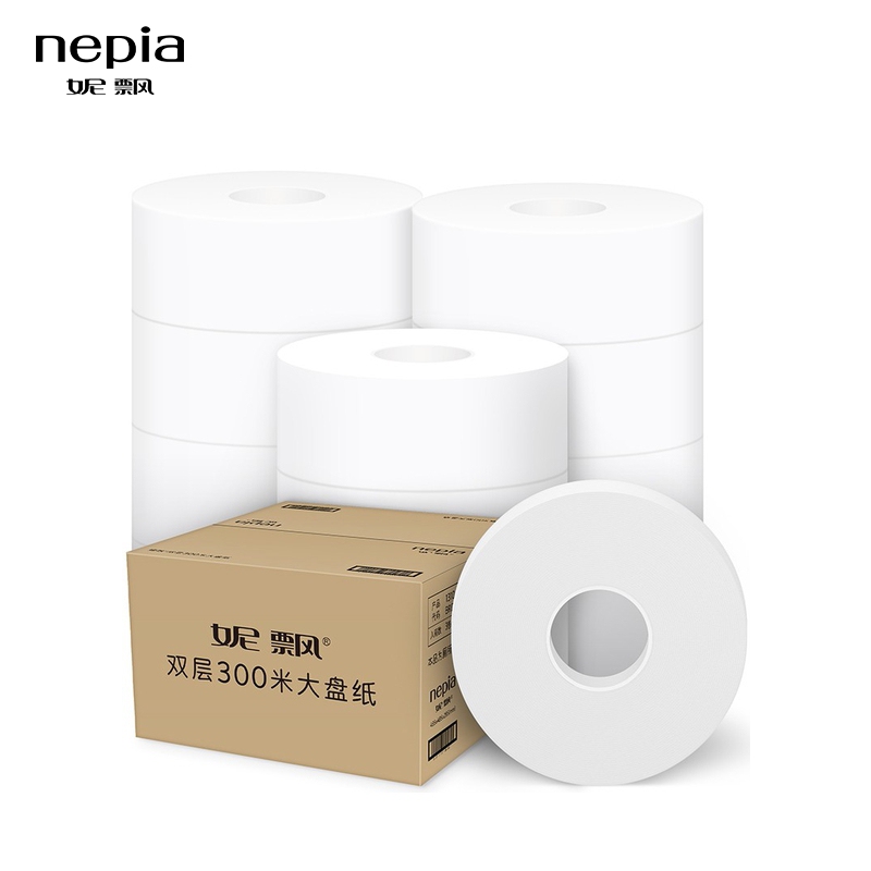 Nepia Double-Layer Tissue Paper, Large Roll, Treasure Roll Paper for Office, Hotel, Bathroom, Commercial Use, 300.12m Rolls Nepia Double-Layer Tissue Paper, Large Roll, Treasure Roll Paper for Office, Hotel, Bathroom, Commercial Use, 300.12m Rolls
