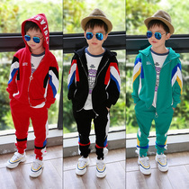 Boys autumn clothes suit the new Korean version Chaobobaby CUHK childrens childrens spring and autumn leisure sports suit