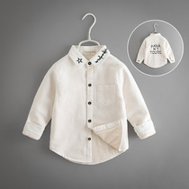 Boy gush shirt autumn winter clothing new CUHK childrens clothes baby children Winter Korean version warm and thickened white lining clothes