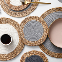 Xionggu group Nordic style table mat Braided insulation mat Household Western mat Anti-hot pot mat Teacup mat Round plate mat