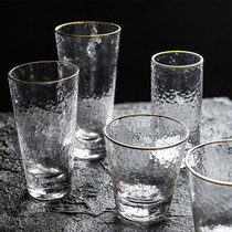 Kumagaya group Japanese Phnom Penh hammered mesh glass Cup Tea drinking tea Milk Juice drink Drink cup set