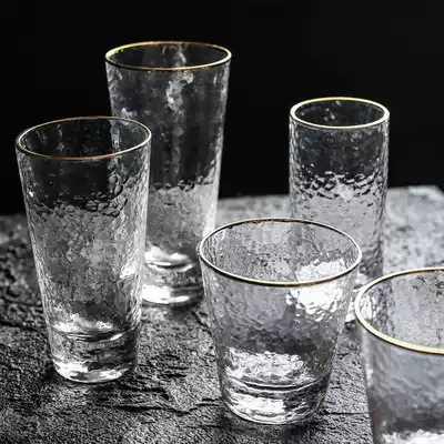 Kumagaya group Japanese-style phnom penh hammered mesh glass cup Making tea Drinking tea Milk Juice drink drink cup set