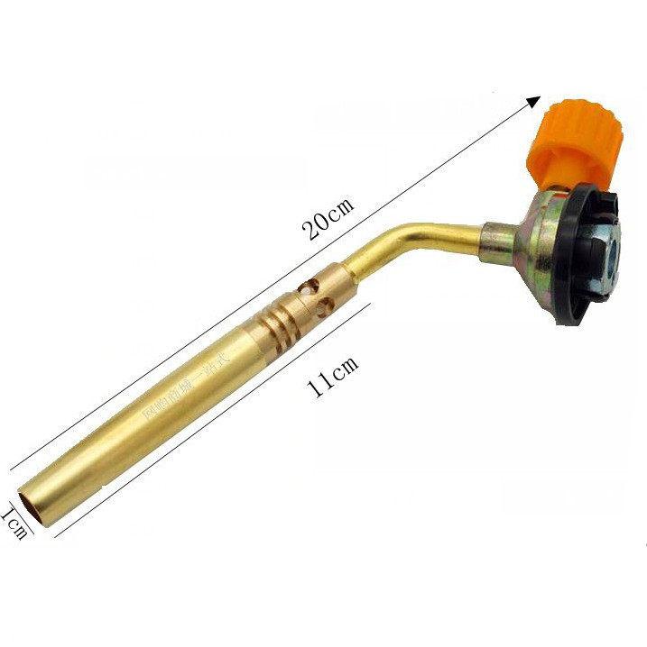 Spray gun high temperature special welding supplement air conditioning refrigerator copper tube welding gun barbecue cassette gas cylinder spray gun double-headed copper gun