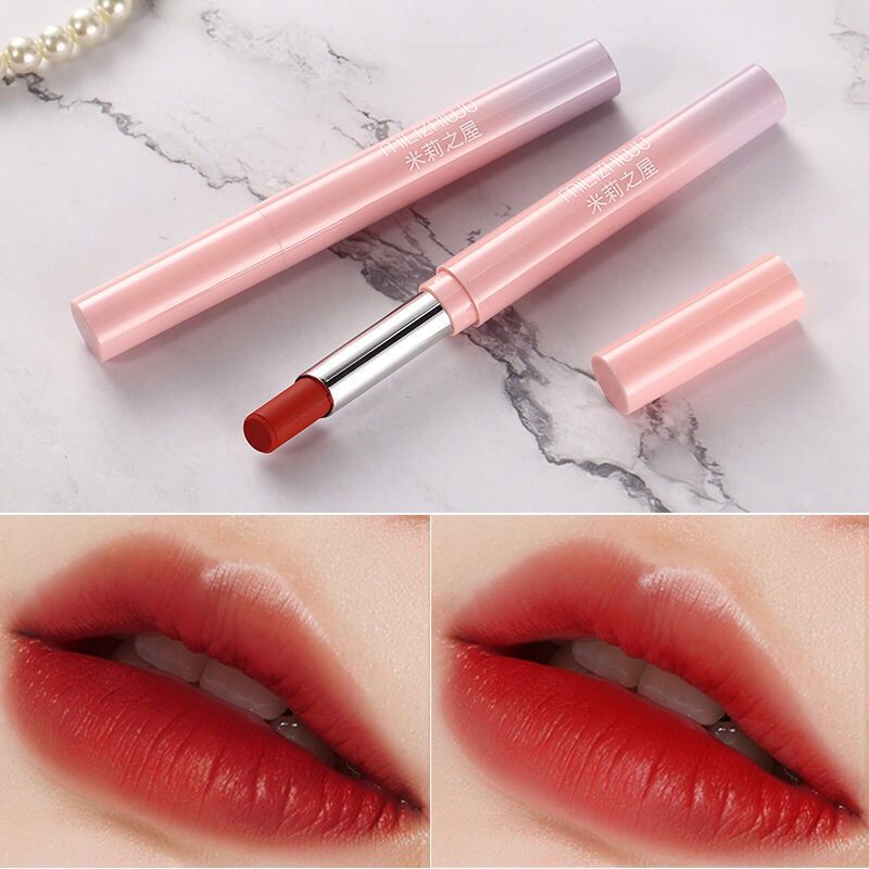 Net red with the same silk suede mist surface with red nourishing and moisturizing persistent lip balsamic aunt pink color dark and dark