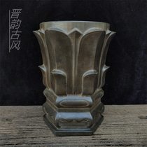 Natural raw stone carved lotus plain pier baby base ingeniously created home accessories retro nostalgic practical collection