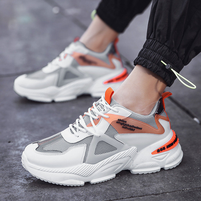 Men's shoes youth fashion casual sports shoes 2022 spring and autumn breathable students big children old shoes ins tide
