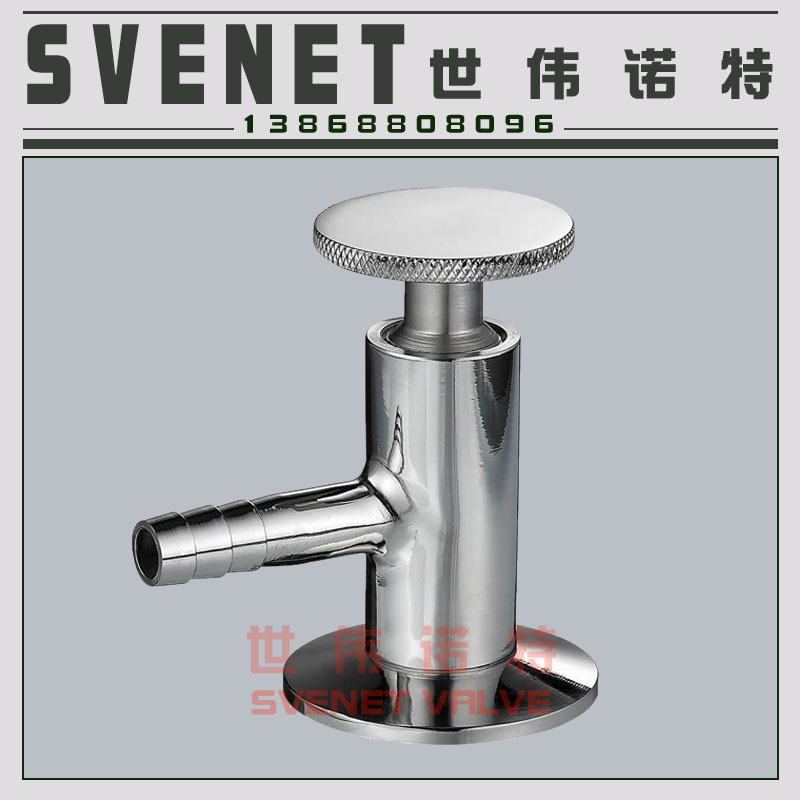 304 stainless steel quick installation sampling valve Welded sterile clamp sanitary grade external thread sampling valve 4 minutes 1 inch