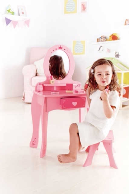 German Hape children make-up home wine ground floor large makeup table E8350 solid wood children's toy furniture