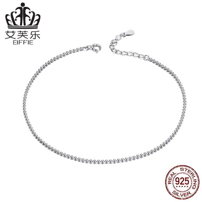 Ckir New Anklet Bare Chain Thời trang đơn giản S925 Sterling Silver Trang sức Trang sức mạ Platinum Plated Foot Đồ trang trí Bán chạy ở Châu Âu và Mỹ - Vòng chân