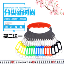 Stainless steel key plate key ring detachable key chain Office Home Management key plate marking key card
