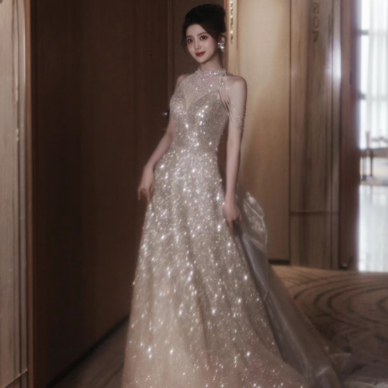 Evening dress, advanced elite skirt, wedding dress, high-quality style, french style Evening dress, advanced elite skirt, wedding dress, high-quality style, french style