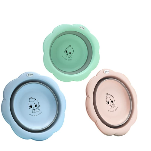 Детский складной таз для новорожденных для младенца, мультяшное детское биде, 2 шт