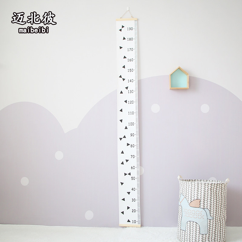 Mai Bei Pi Nordic ins wind height ruler Cartoon simple style Children's room decoration hanging painting Wall-mounted photography props