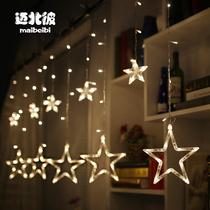 Maibei Northern Europe ins Wind LED Big Star lights string starry lights flashing lights girl heart room decoration string lights