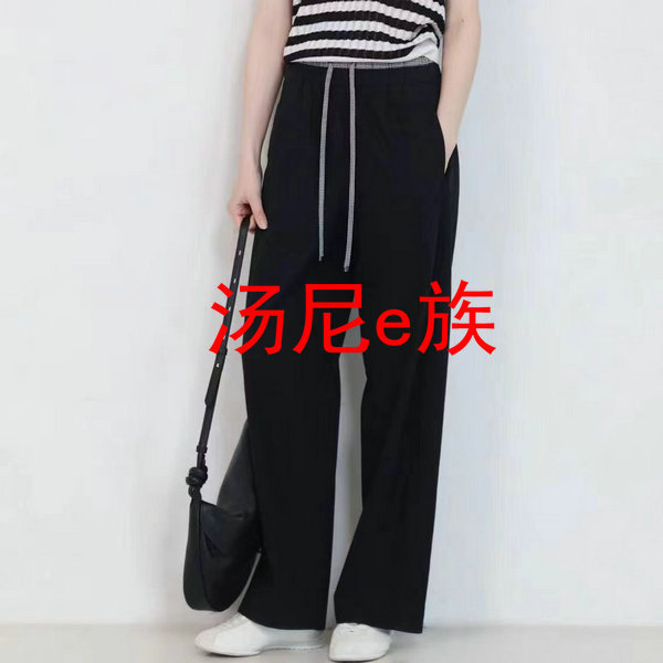 1261C2071101 Women's Clothing Counter Genuine Product 2026 Summer New Style All-Cotton Fine Twill Wide-Leg Pants 2996