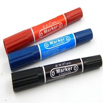 Large double-headed oily pen Quick-drying marker pen Express packing pen thickness box head pen red blue and black 10 pcs box