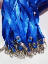 Certificate card case lanyard 1 0 gold wire lanyard card set exhibition certificate label badge representative card lanyard Blue