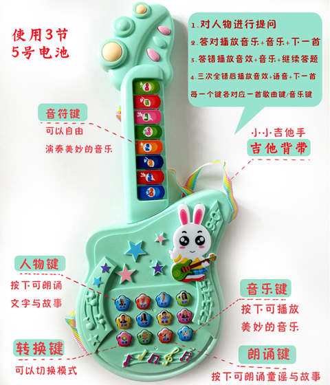 Đồ chơi guitar cho trẻ em với nhạc bé trai Mô phỏng guitar trẻ em nhạc cụ cho bé gái 1-3 tuổi chơi shop đồ chơi