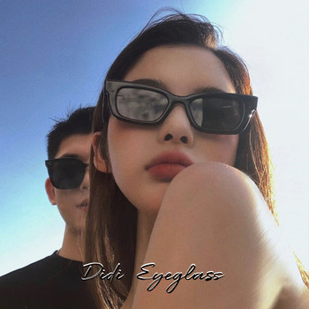 Jennie-Style Sunglasses for Women, High-End, Instagram-Friendly, Small Face Style, Retro Cat-Eye, Fashionable Street Style Sunglasses for Men