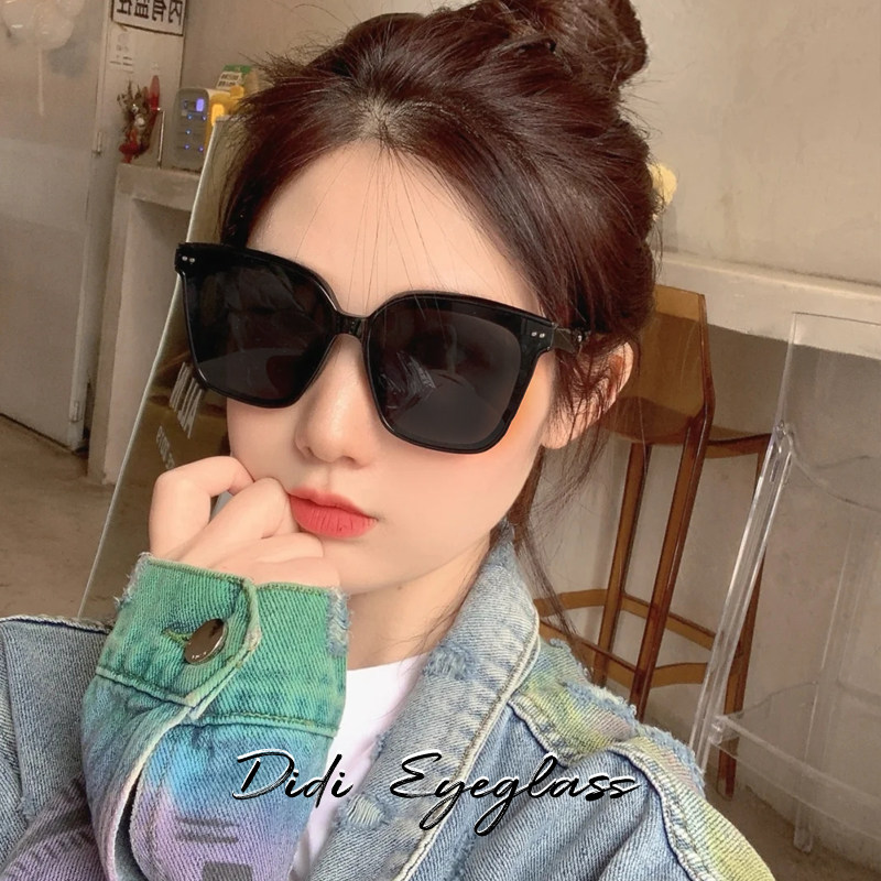 Korean Style Fashionable Square Frame Sunglasses for Women, High-End, Slimming for Large Faces, Uv Protection Sunglasses for Men, 2025 New Model