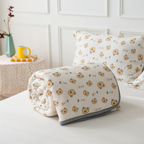 Summer water washable machine wash A type of knitted soy fiber air conditioning by summer cool by summer cartoon children thin quilts