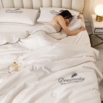 Summer Nordic washed real silk ice silk air conditioning by four sets of light lavish embroideries Summer cool by water washable machine washable by water