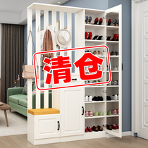 Simple modern entrance porch cabinet shoe cabinet integrated into the home screen living room Hall Cabinet light luxury double-sided partition wine cabinet