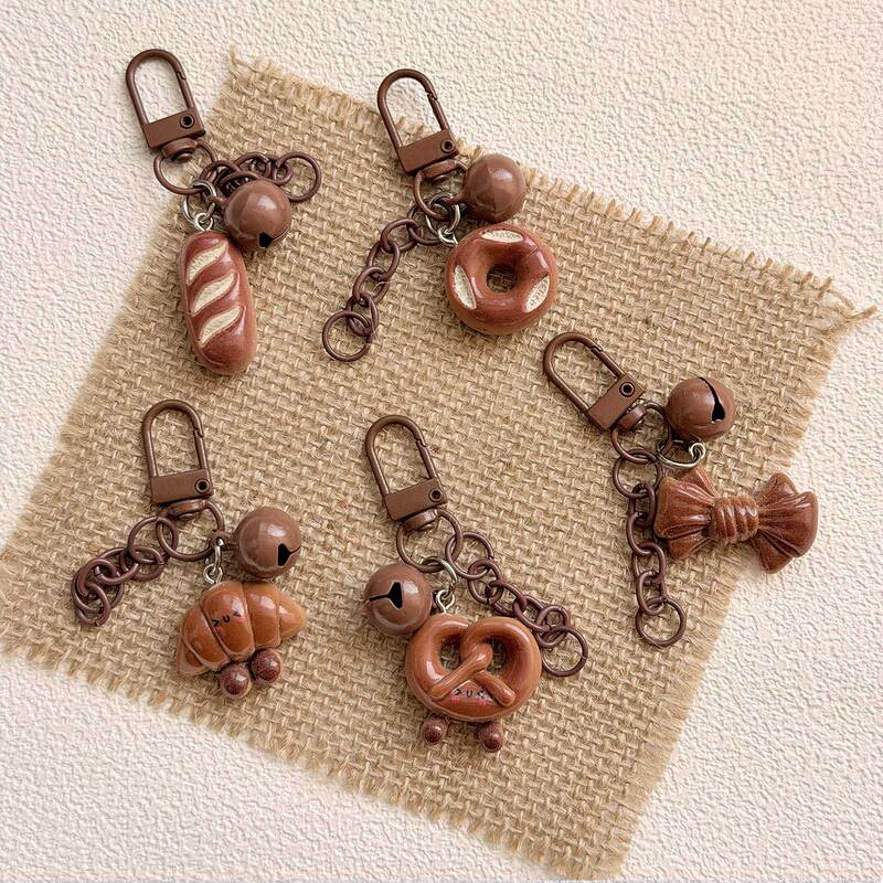 Puzzle Bead Keychain, Simulated Alkaline Water Bread Keychain, DIY Resin Accessories Puzzle Bead Keychain, Simulated Alkaline Water Bread Keychain, DIY Resin Accessories